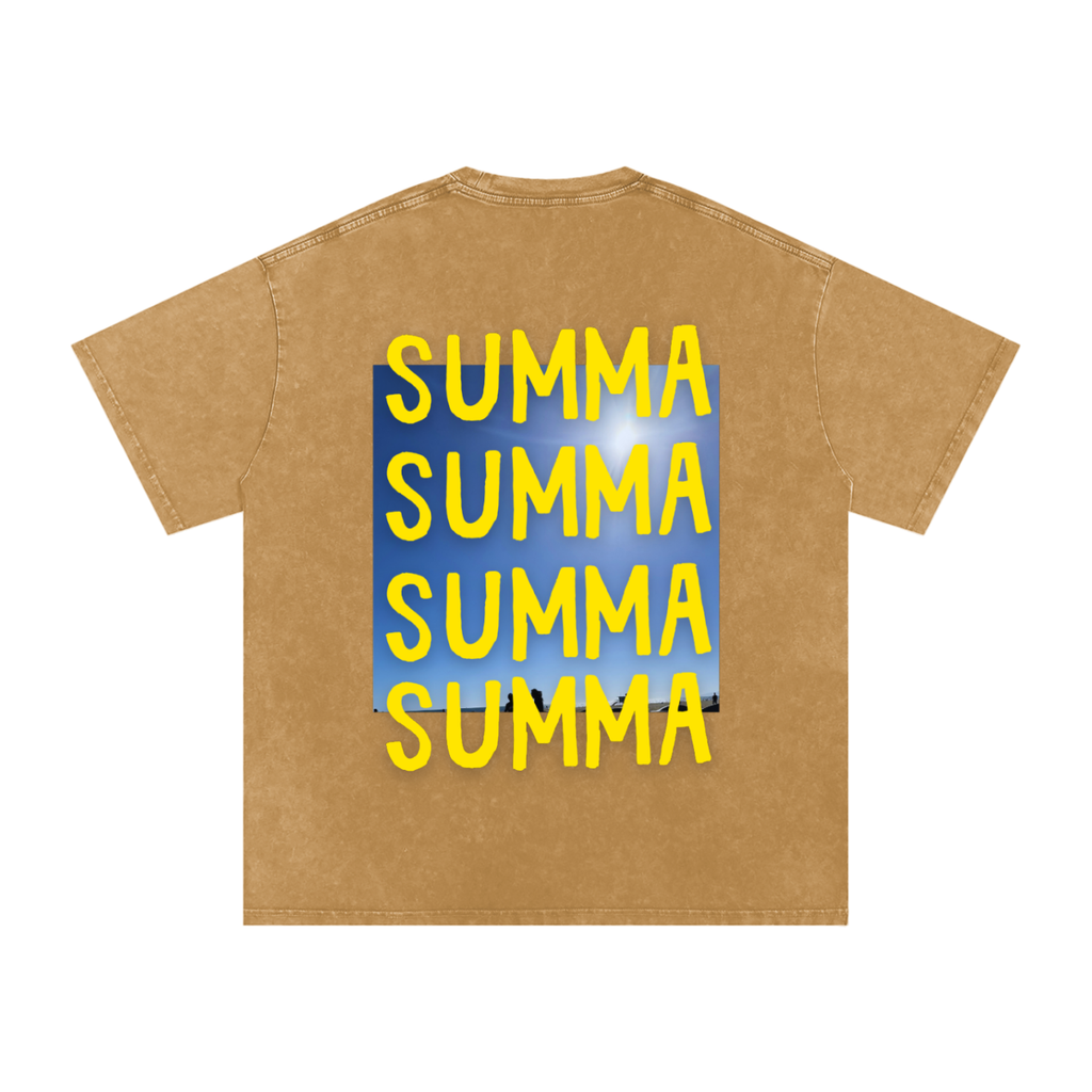 SUMMA Snow Washed Oversized Cotton T-Shirt