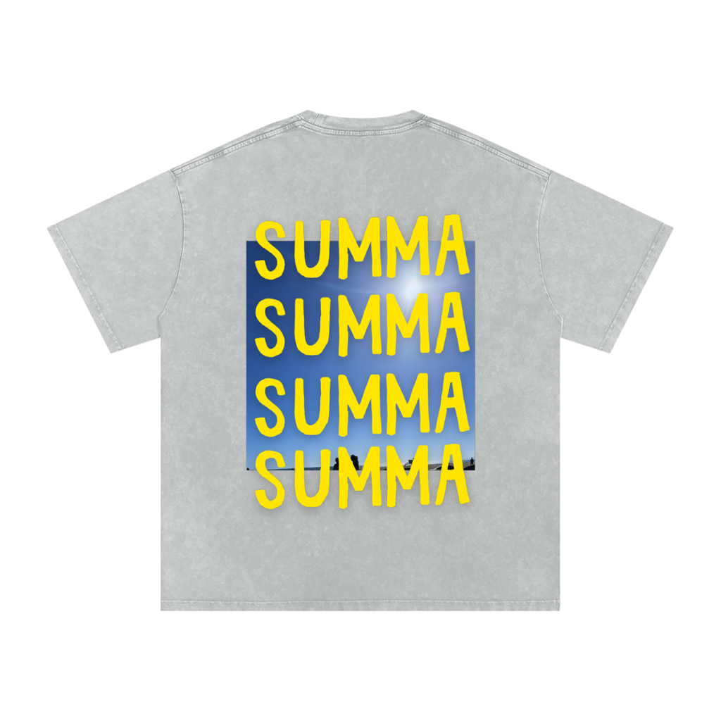 SUMMA Snow Washed Oversized Cotton T-Shirt