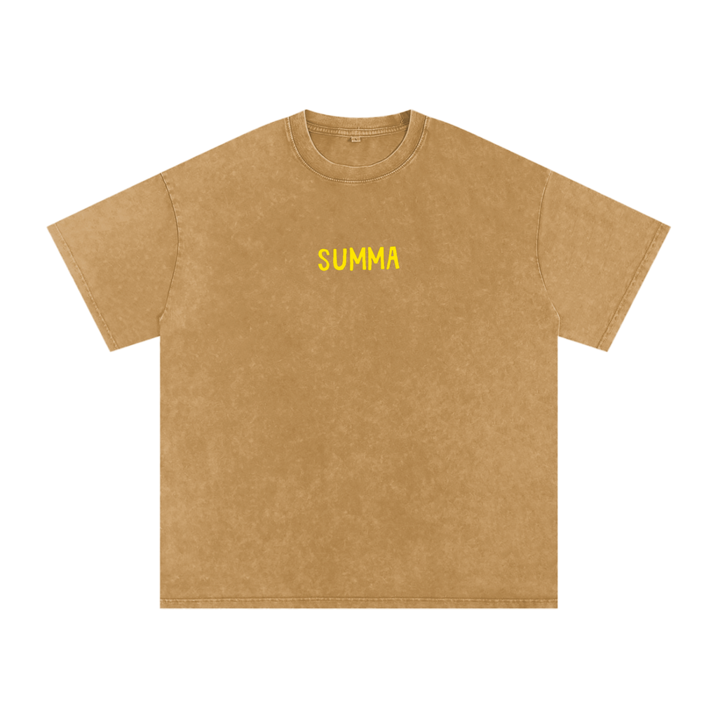 SUMMA Snow Washed Oversized Cotton T-Shirt