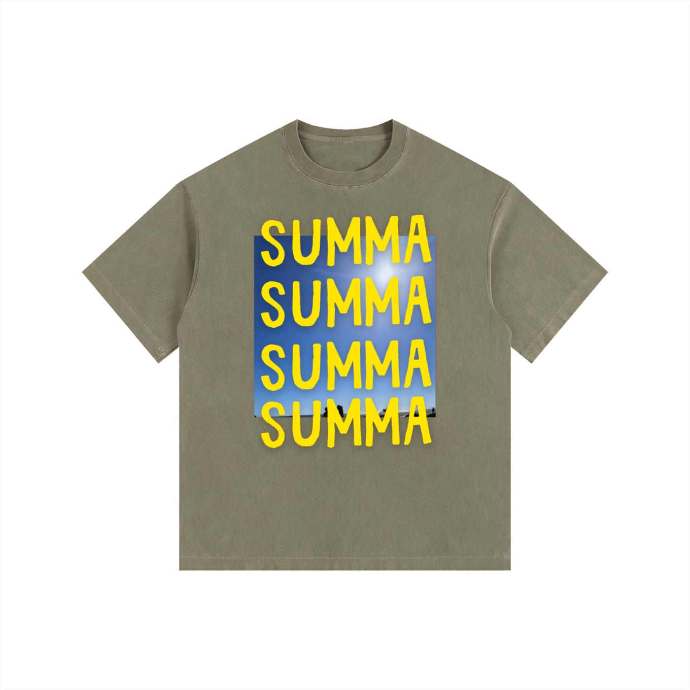 SUMMA Vintage Washed Oversized Cotton T-Shirt